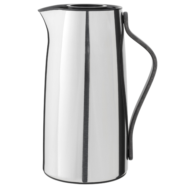 Stelton Emma Isolierkanne Kaffee 1,2 l  Edelstahl mit schwarzem Griff